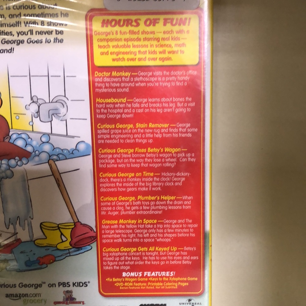 New Sealed Curious George “Goes To The Doctor and Lends Him A Helping Hand” DVD - Picture 3 of 3